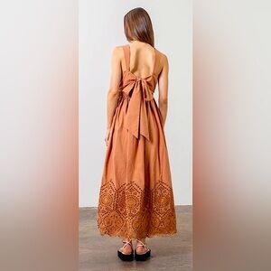 Anthropologie Joie Mocha Mousse poplin eyelet dress - NWT, size S